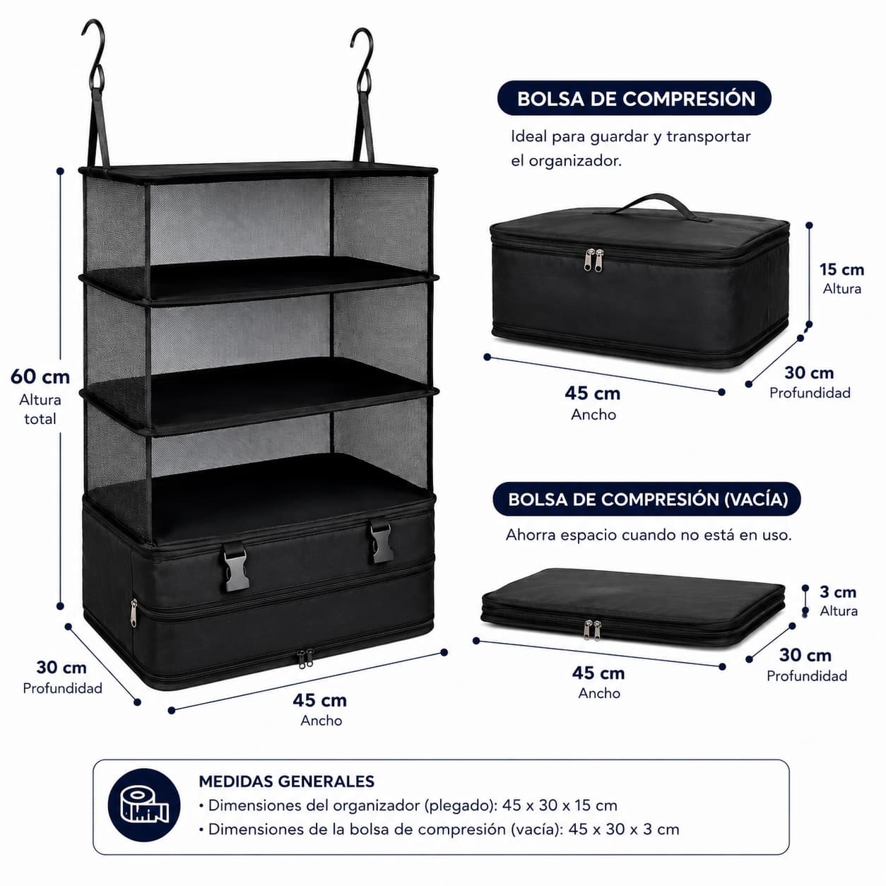 Packshelf maleta para viaje